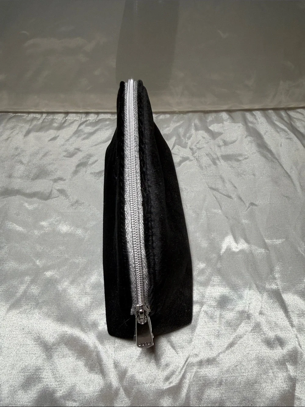 Dior Black Velvet Logo Makeup Pouch